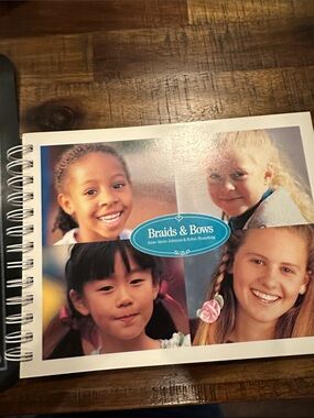 Braids & Bows Kids Hairstyling Book - White Cover with Teal Logo